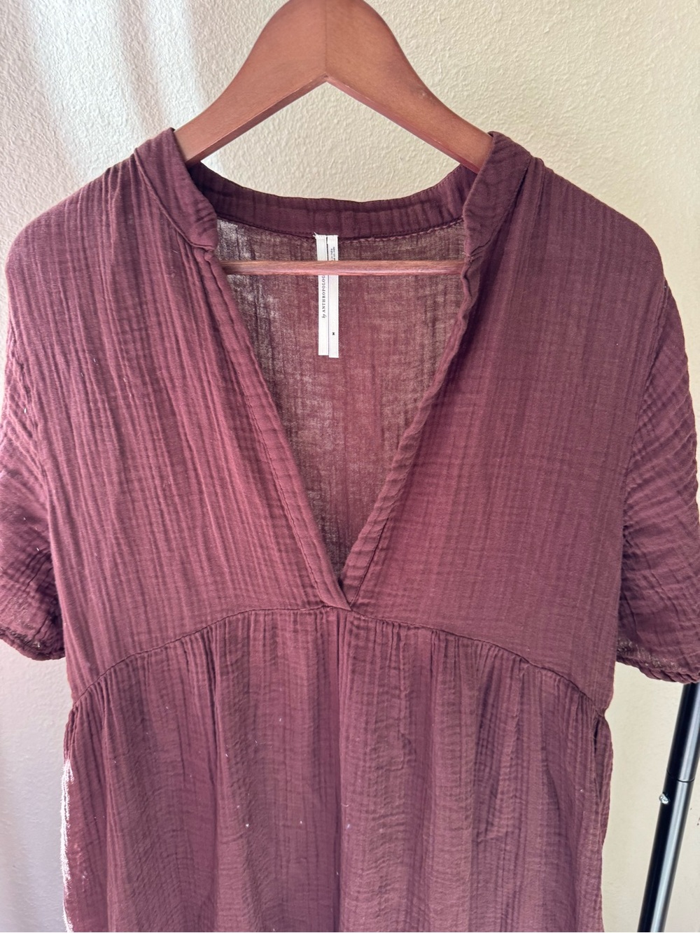 Anthropologie | Cottage Core The Kallie Flowy V-Neck Cotton Maxi Dress Medium - Picture 5 of 9